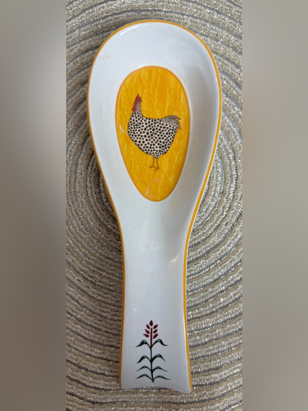 Chicken Spoon Rest Farmhouse Kitchen Decor Warren Kimble Sakura Country Quartet